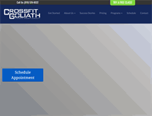 Tablet Screenshot of crossfitgoliath.com